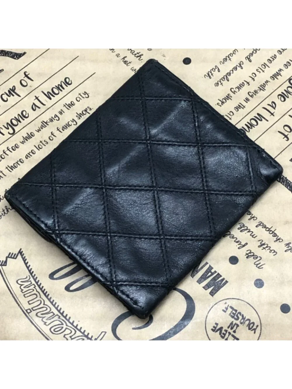 Chanel Coin Purse Wallet Card Caviar Leather Black CC Logo
